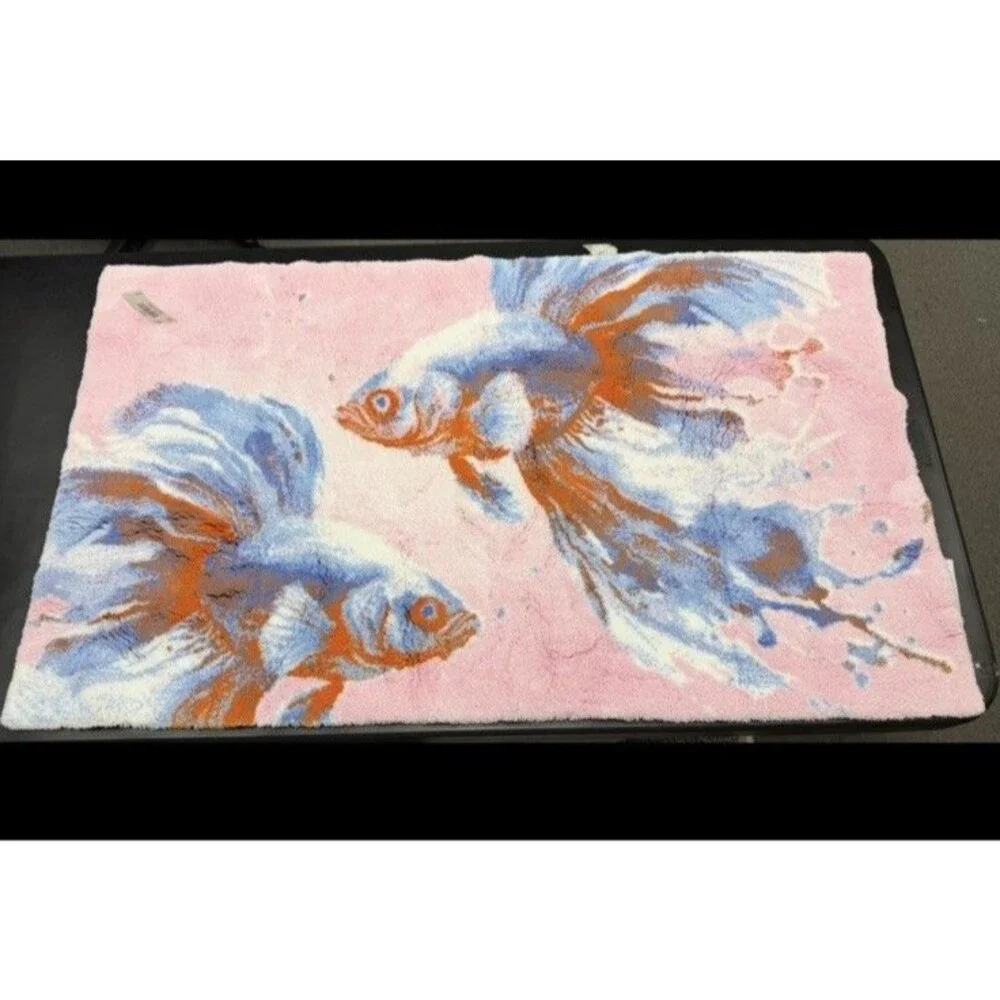Abyss Habidecor Koi Fish Bath Rug 27 X 47 - NEW $650